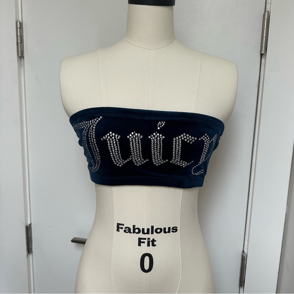 SOLD Juicy Couture Blue Strapless Top